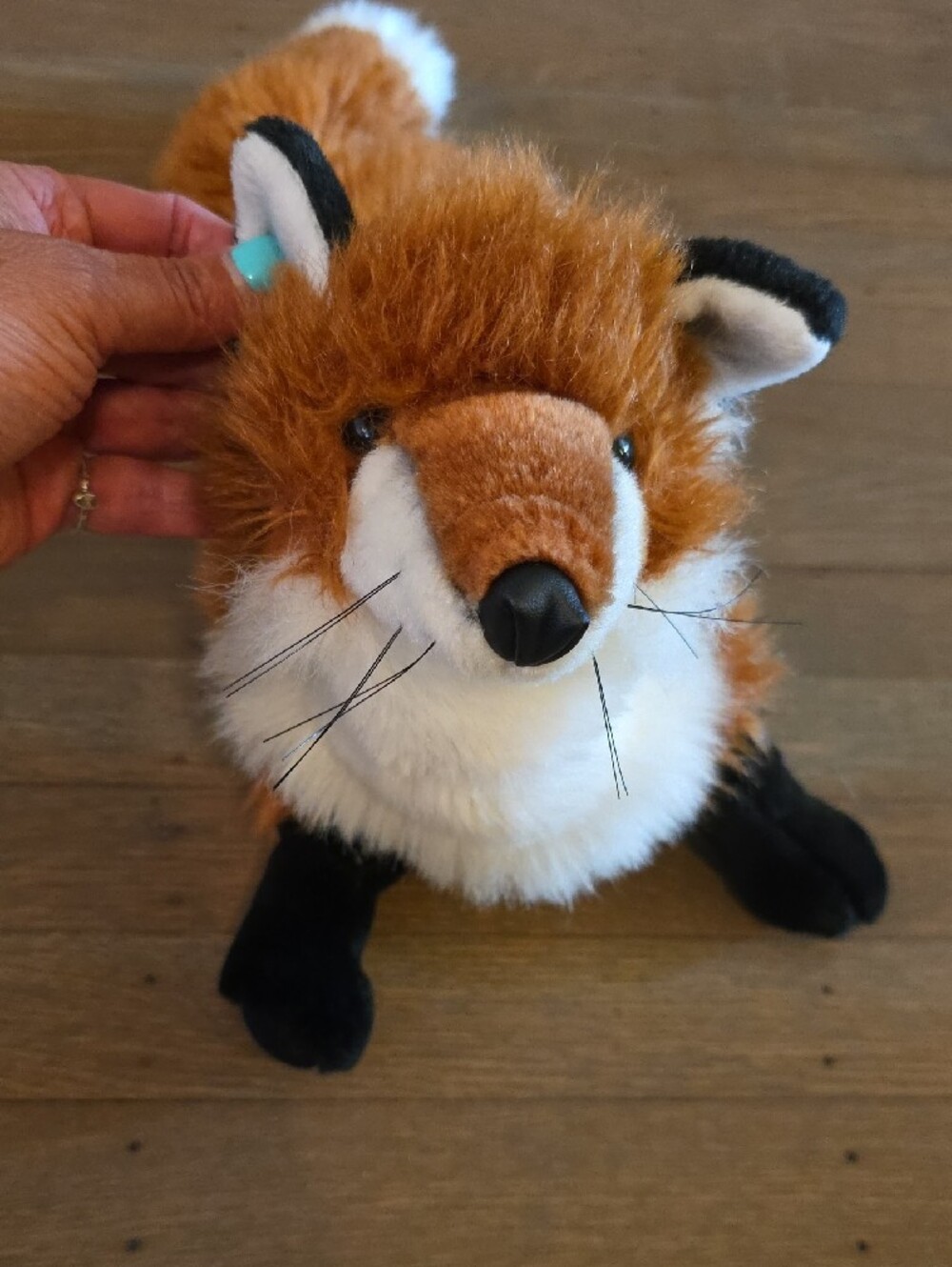 Folkmanis Plush Red Fox Hand Puppet- Orange, White & Black Soft Stuffed - Picture 2 of 9